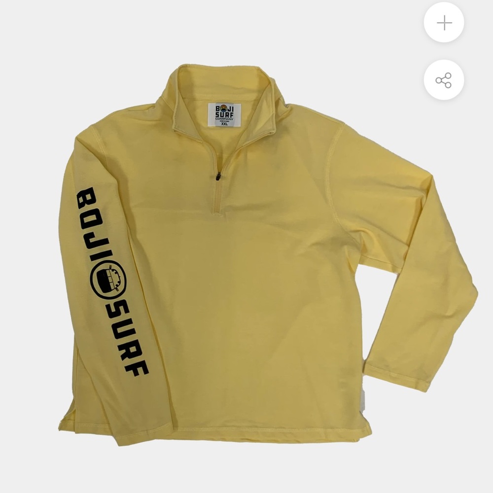 NWT Boji Surf Zip Up Yellow Sweater